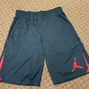 Nike men’s Air Jordan 23 Alpha dry knit shorts black with red size small